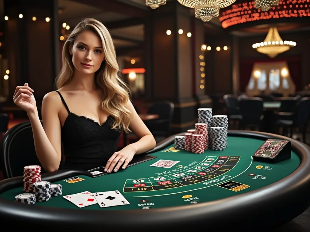 Tampilan pendukung suasana permainan meja kasino live HITOGEL